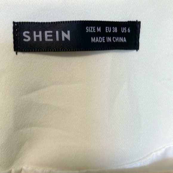 SHEIN Cream Wrap Blazer Pants Suit Set - Picture 2 of 7